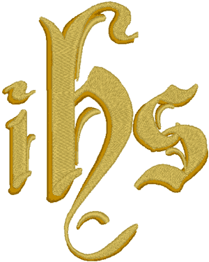 Christogram IHS Religious Machine Embroidery Design