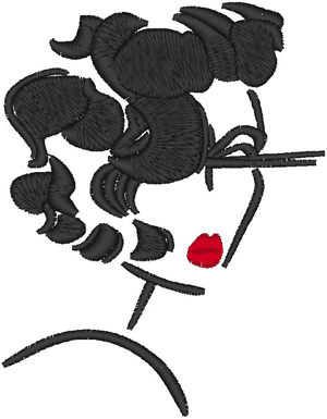 Free Embroidery Design: Drama in Black & Red 3