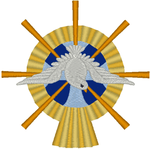 Pentecostal Dove Religious Machine Embroidery Design