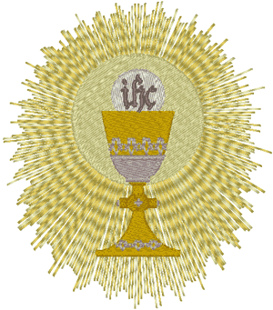 Chalice & Eucharist Religious Machine Embroidery Design
