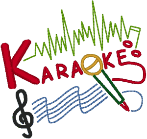Karaoke Embroidery Design