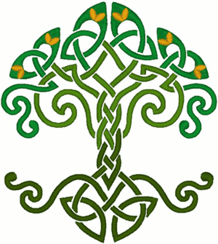 Celtic Knotted Tree of Life Religious Machine Embroidery Design