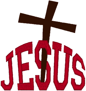 Machine Embroidery Design: Jesus & Cross