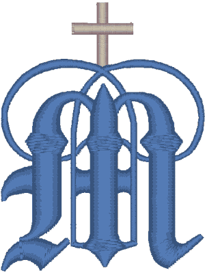 Marian Symbol #4 Religious Machine Embroidery Design