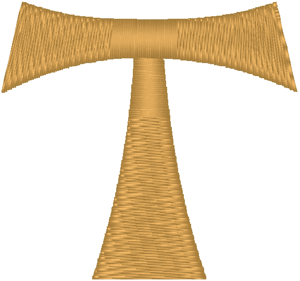 Machine Embroidery Design: Tau Cross