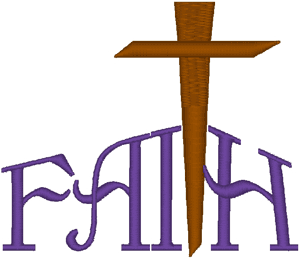 Machine Embroidery Design: Faith Cross #2