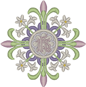 Machine Embroidery Design: Vintage Ecclesiastical Design 726