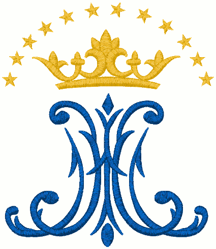 Machine Embroidery Design: Ornate Marian Monogram #2