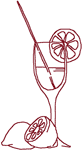 Redwork Lemonade Glass Embroidery Design