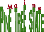 Maine: The Pine Tree State Embroidery Design