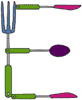 Machine Embroidery Designs: Dinnerware Alphabet E