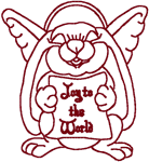 Redwork Angel Bunny Embroidery Design