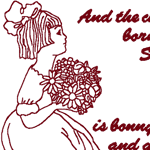 Redwork Monday's Child Set Embroidery Design