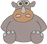 Machine Embroidery Designs: Littlebit: Gunther the Rhinocerus