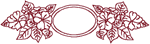 Redwork Monogram Frame Embroidery Design