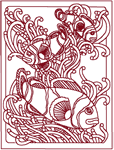 Redwork Clown Fish Embroidery Design