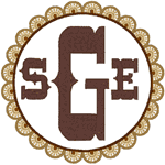 Wagon Wheel Monogram Frame Embroidery Design
