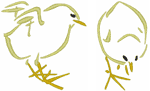Little Japanese Chicks Embroidery Design