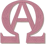 Shadowed Alpha & Omega Embroidery Design