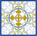 Vintage Ecclesiastical Design 909 Embroidery Design