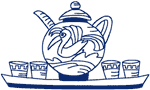 Redwork Japanese Tea Service Embroidery Design