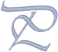 Machine Embroidery Designs: Vivaldi Alphabet P