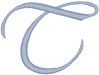Machine Embroidery Designs: Vivaldi Alphabet T