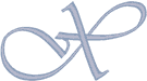 Machine Embroidery Designs: Vivaldi Alphabet X