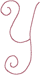 Alphabets Machine Embroidery Designs: Rosewater Uppercase Y