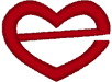 Alphabets Machine Embroidery Designs: Little Love Letters Uppercase E