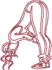 Redwork Machine Embroidery Designs: Fitness Alphabet Uppercase A