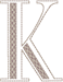 Alphabets Machine Embroidery Designs: New Yorker Font Uppercase K