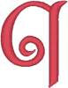 Alphabets Machine Embroidery Designs: Morgow Font Uppercase Q