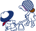 Machine Embroidery Designs: Redwork Little Girls Playing 9