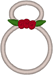 Alphabets Machine Embroidery Designs: Wedding Roses Number 8