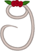 Alphabets Machine Embroidery Designs: Wedding Roses Number 9