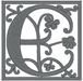 Machine Embroidery Designs: Ornate Alphabet E