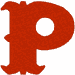 Alphabets Machine Embroidery Designs: Saloon Alphabet P