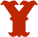 Alphabets Machine Embroidery Designs: Saloon Alphabet Y